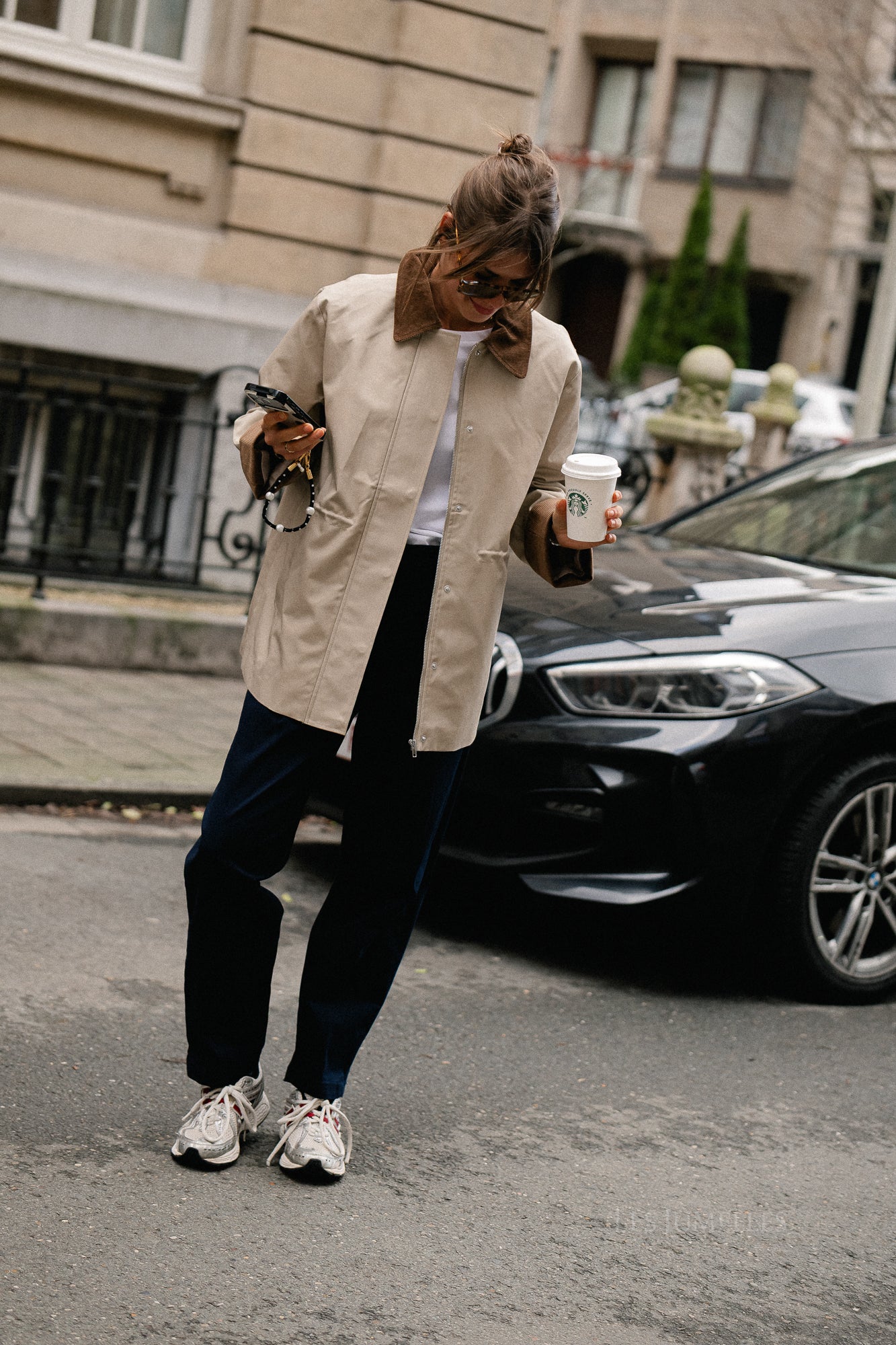 YASAnca Langarm-Parka Jacke Beige