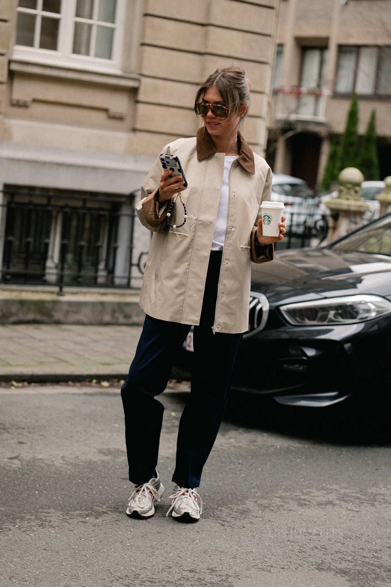 YASAnca Langarm-Parka Jacke Beige