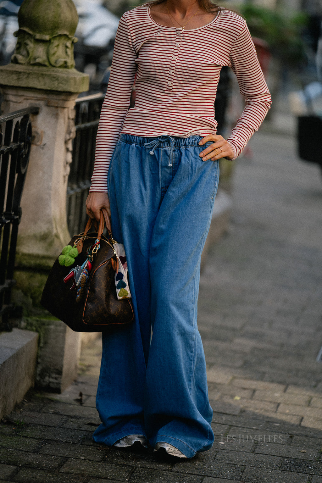 Amandine denim pants mid blue