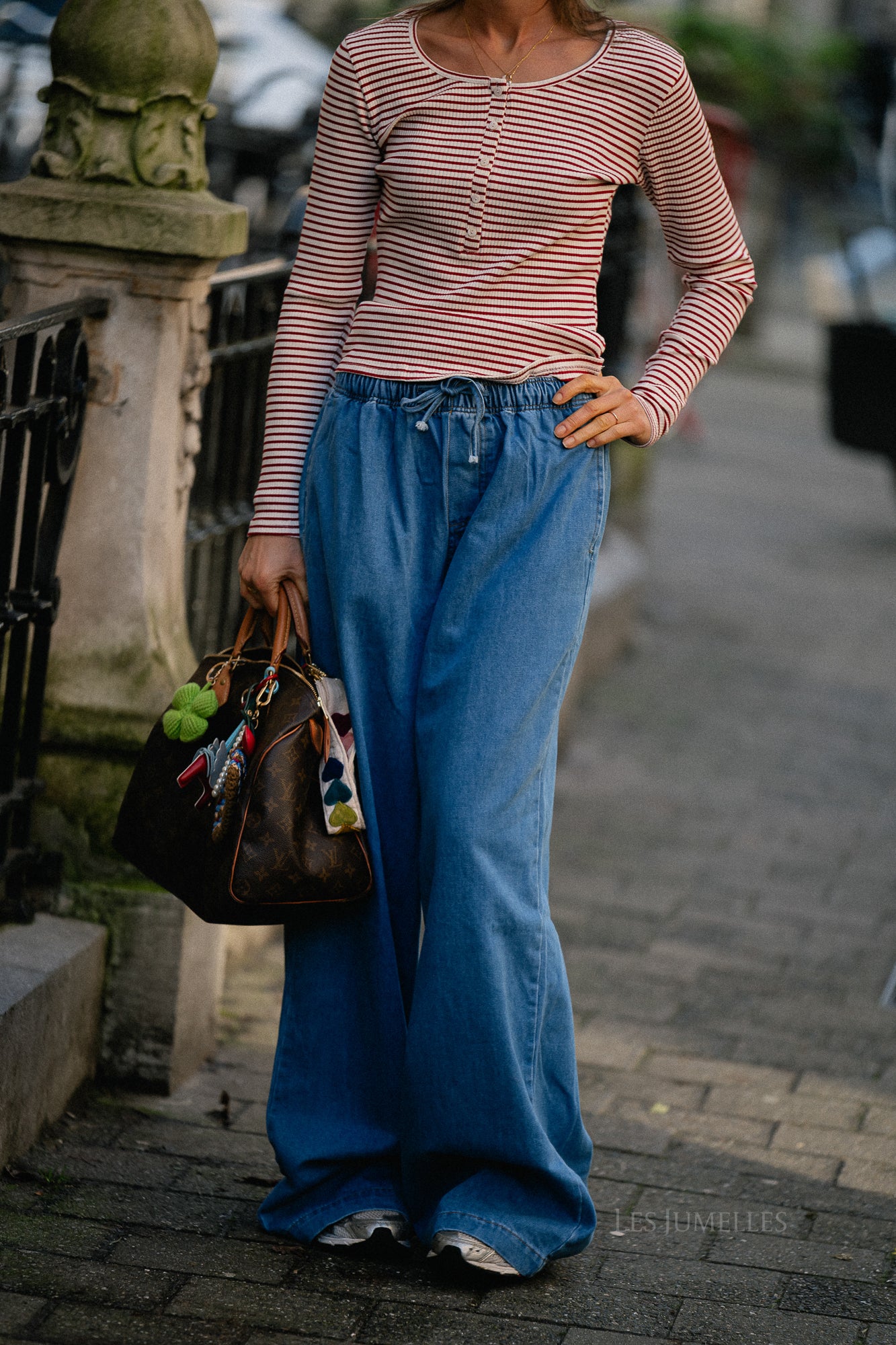 Amandine denim pants mid blue