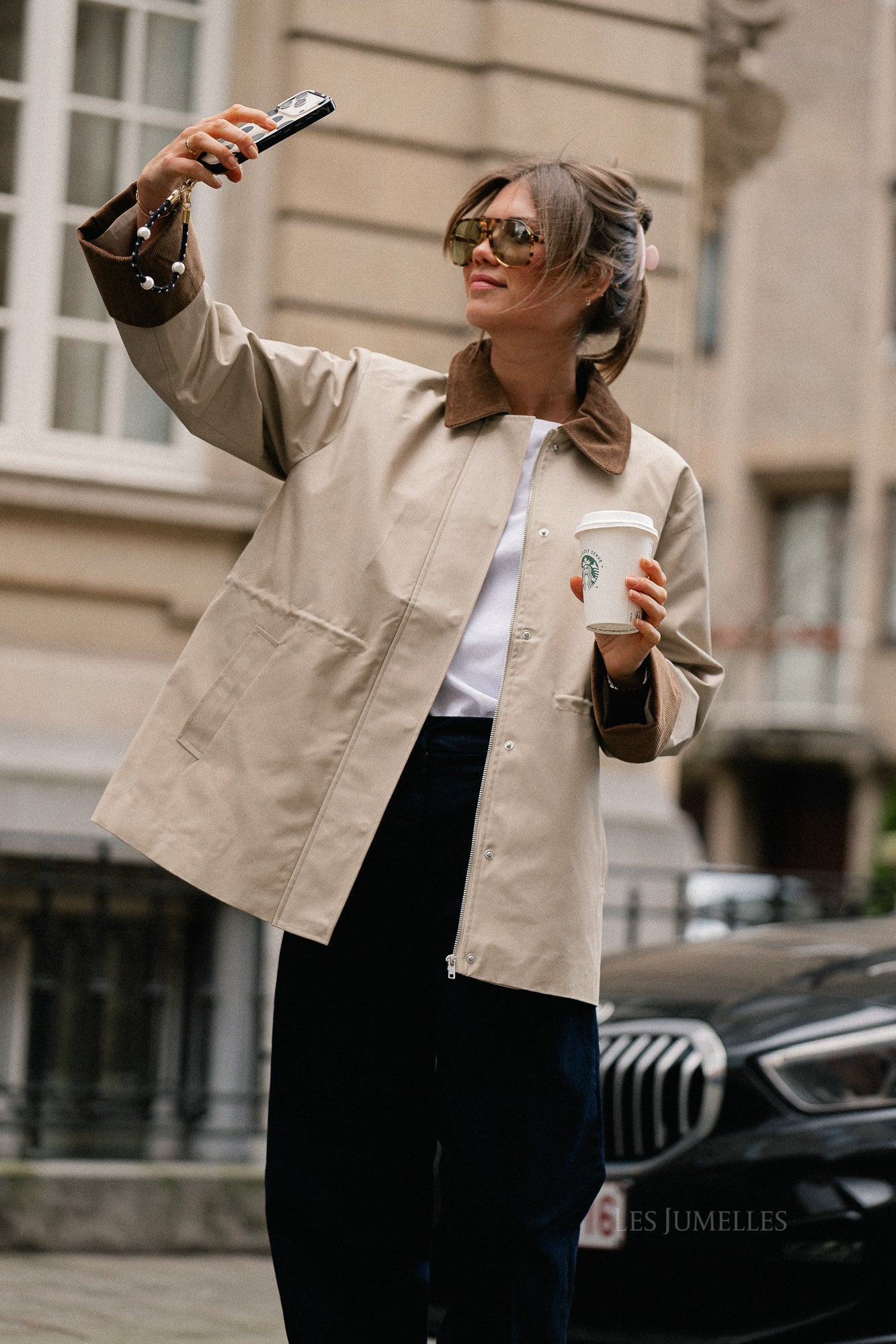 YASAnca Langarm-Parka Jacke Beige