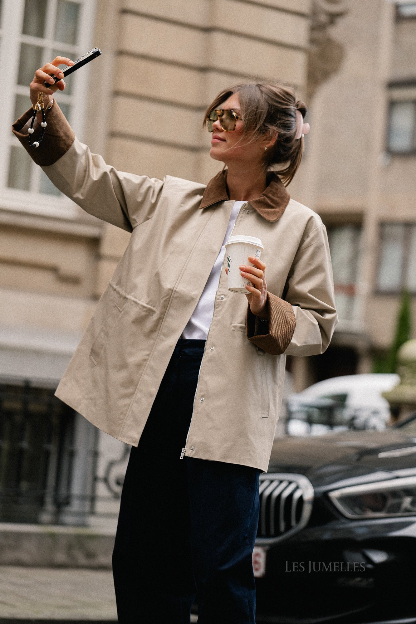 YASAnca Langarm-Parka Jacke Beige