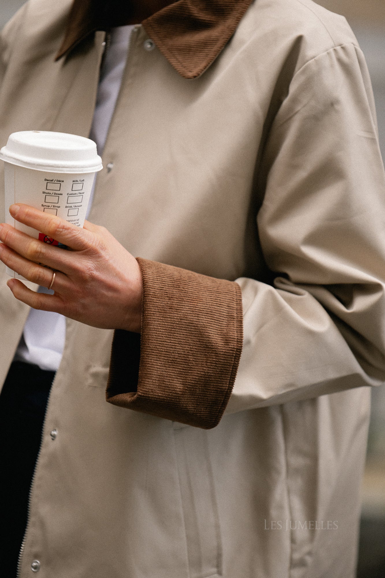 YASAnca Langarm-Parka Jacke Beige