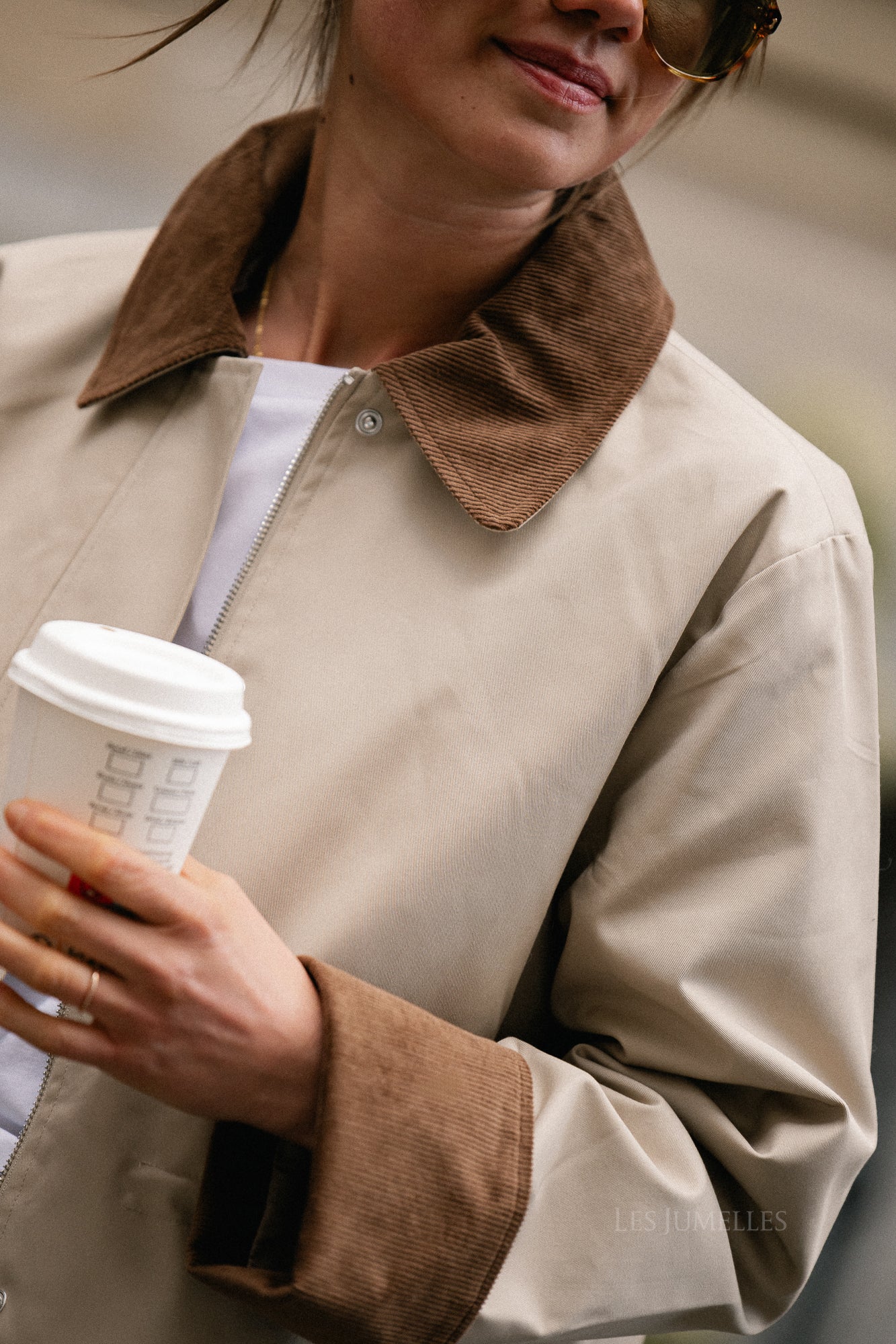 YASAnca Langarm-Parka Jacke Beige