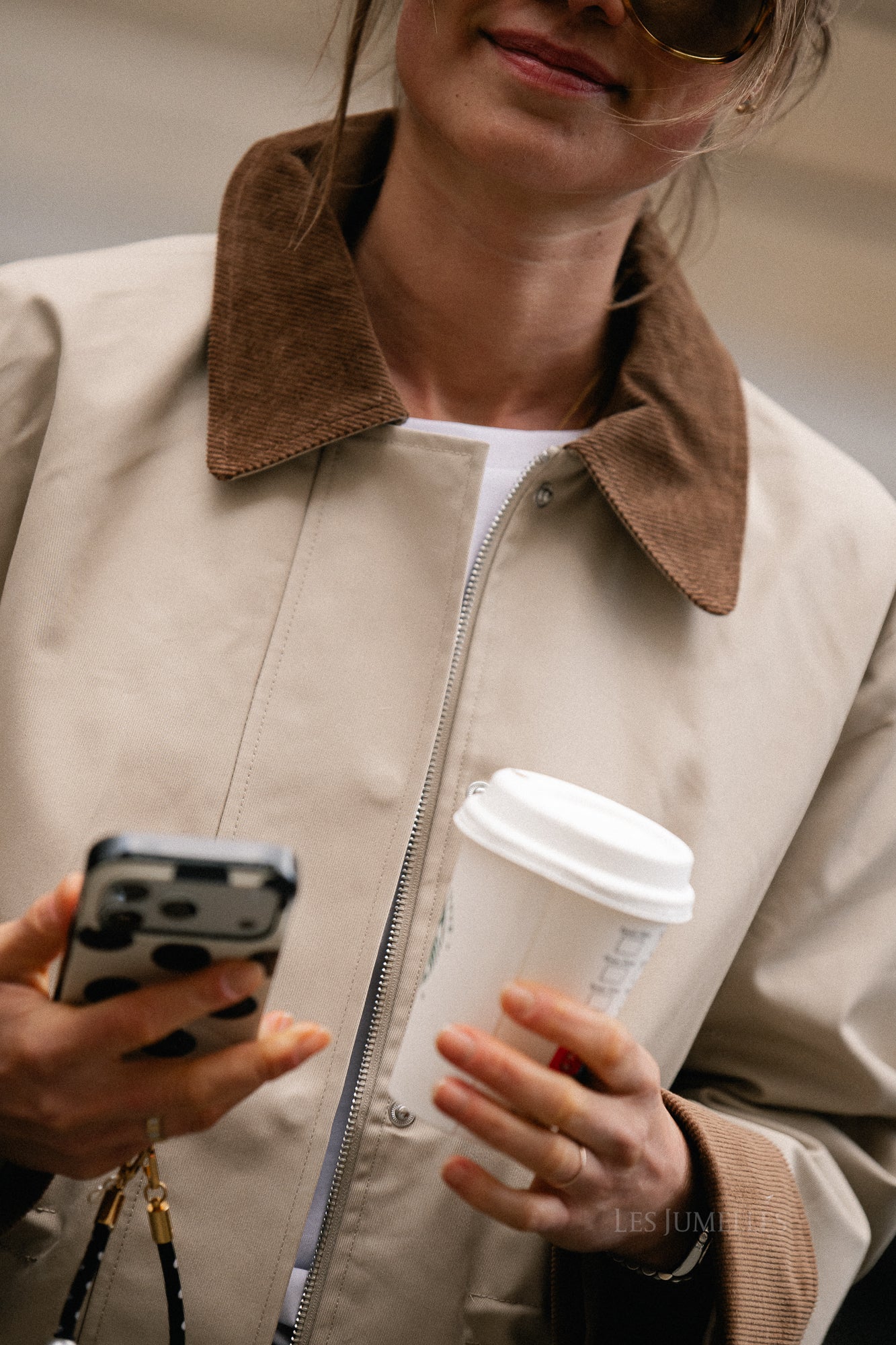 YASAnca Langarm-Parka Jacke Beige