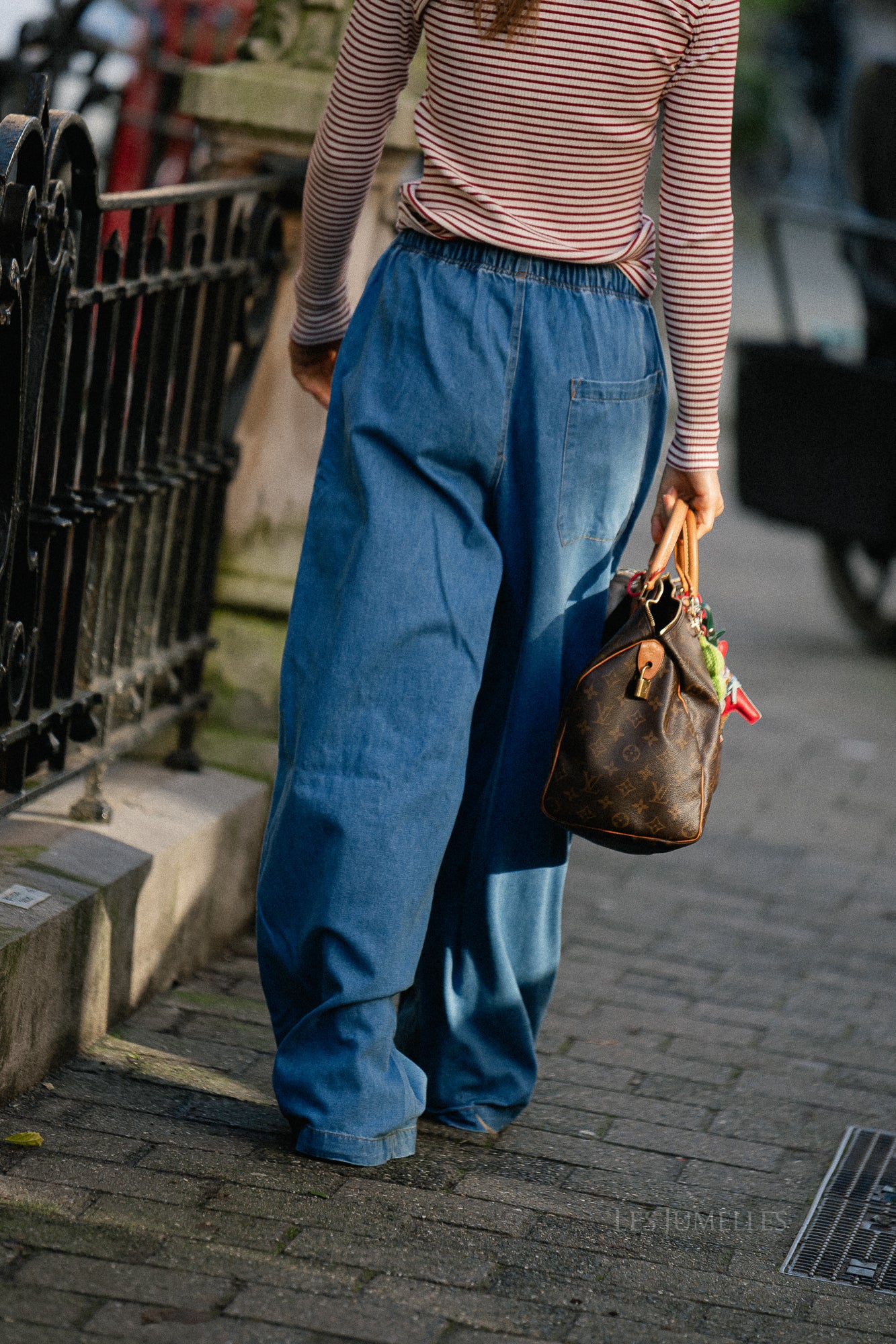 Amandine denim pants mid blue