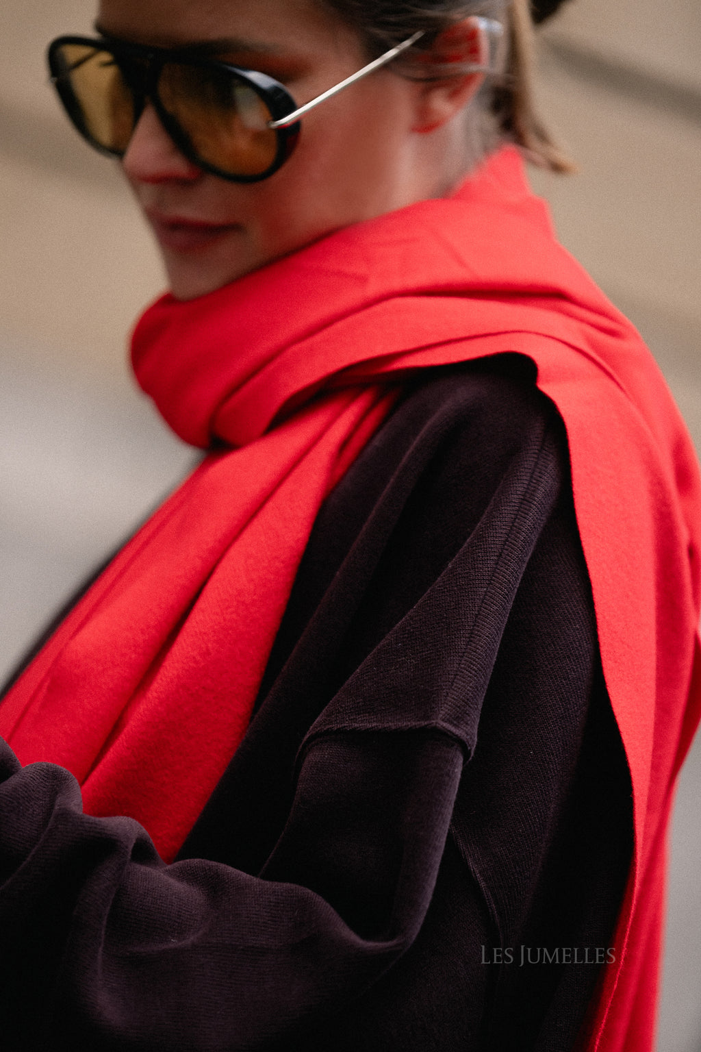 Louna kasjmierblend sjaal rood