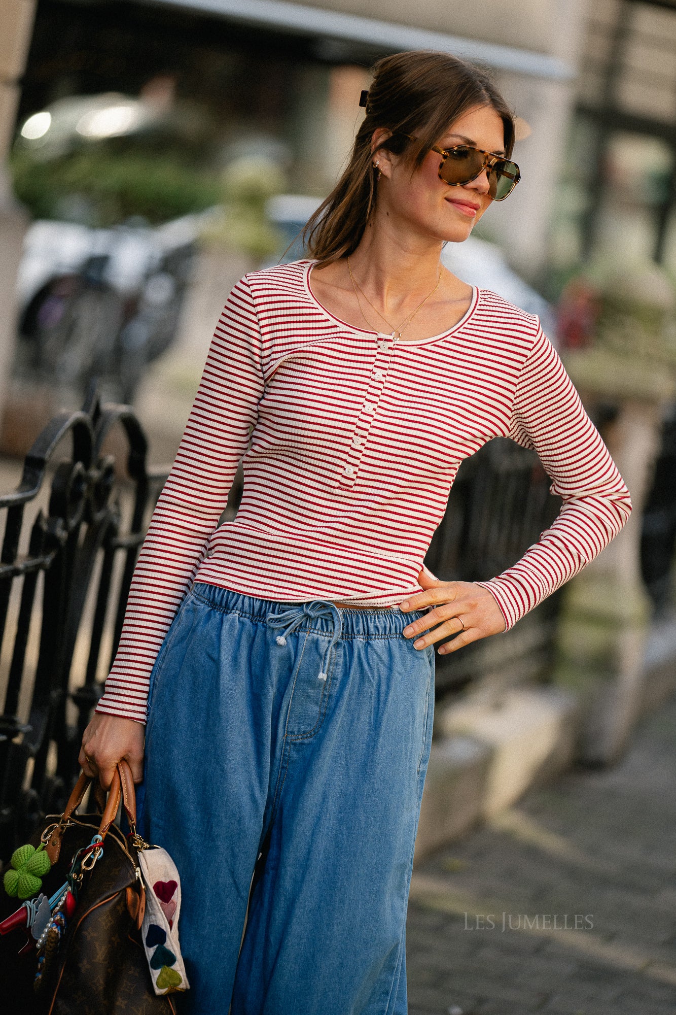 Paxsw T-shirt longsleeve red striped