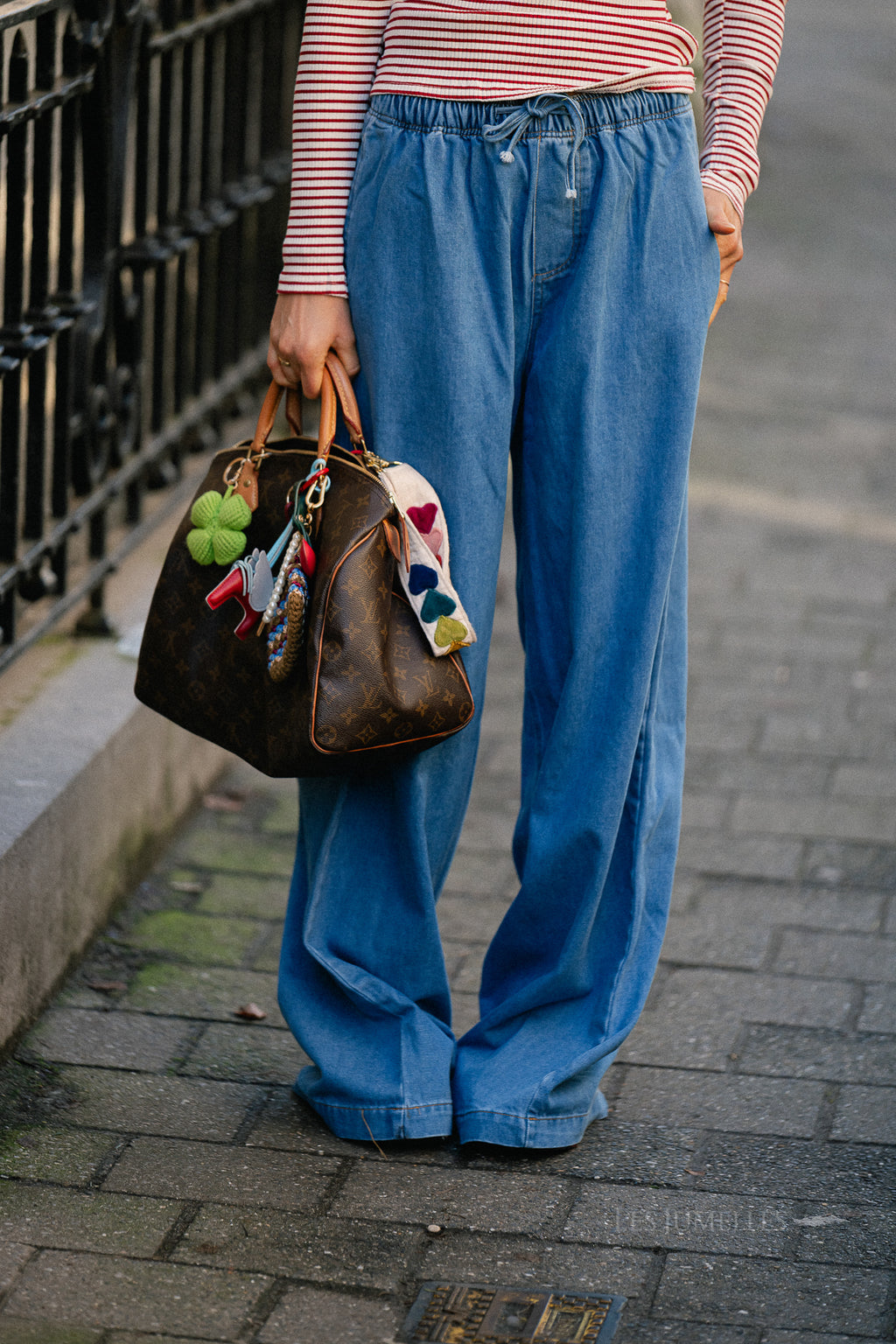 Amandine denim pants mid blue