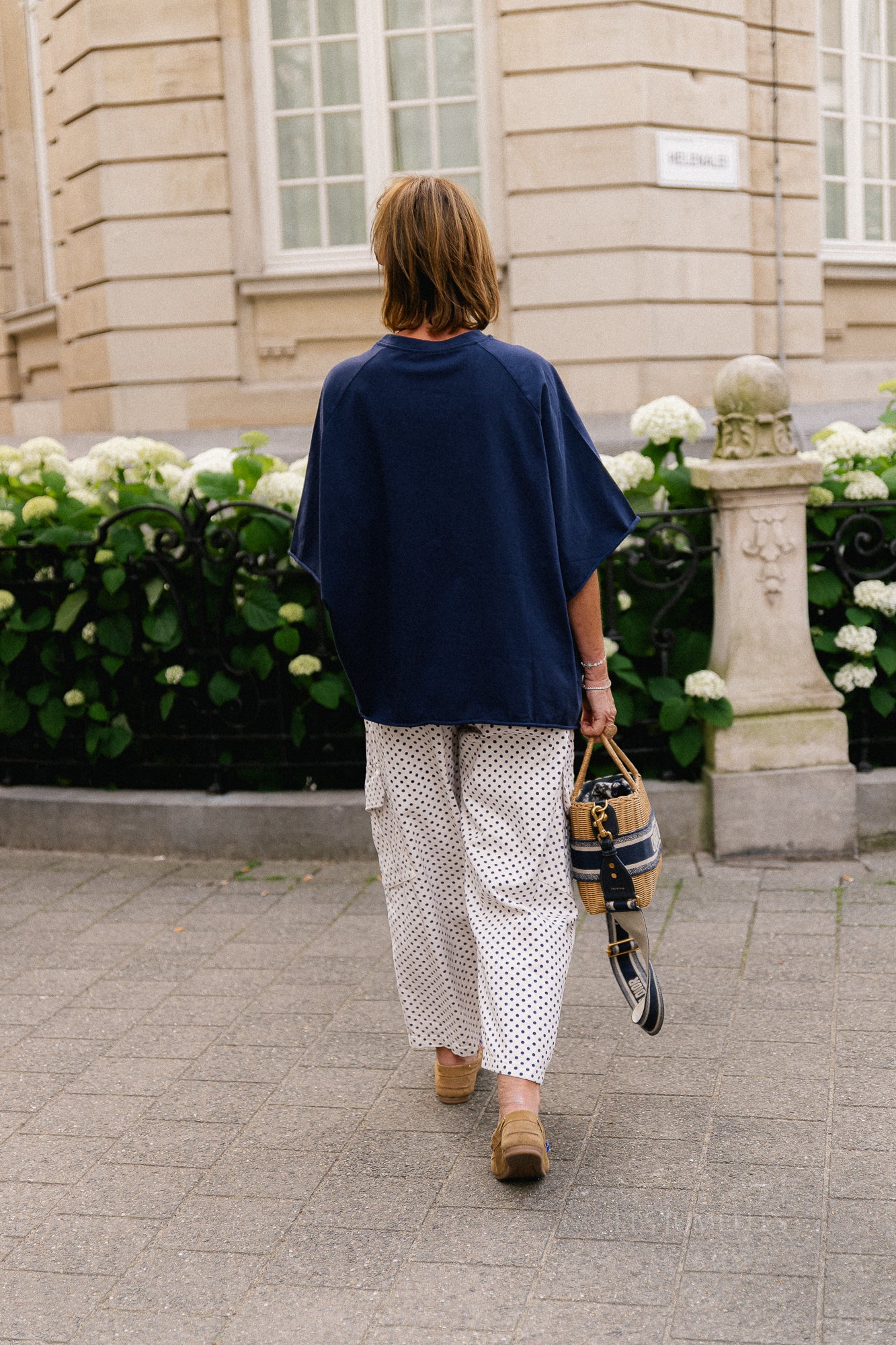 Emily polkadot cargo jeans navy