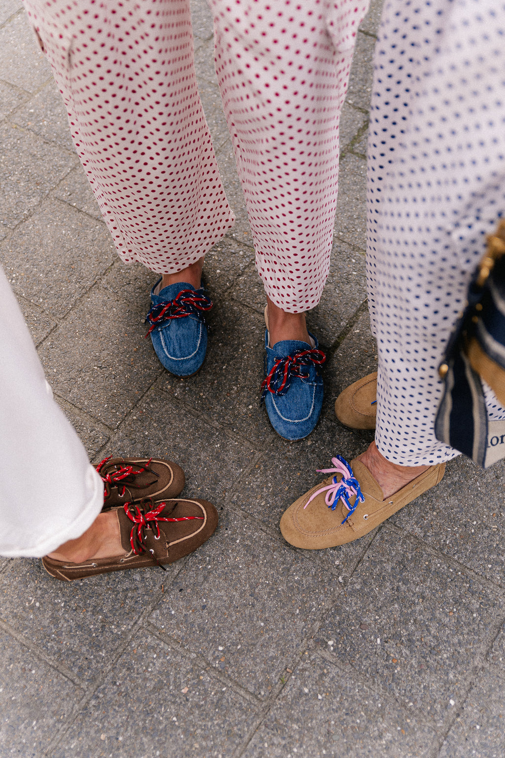 Emily polkadot cargo pants red