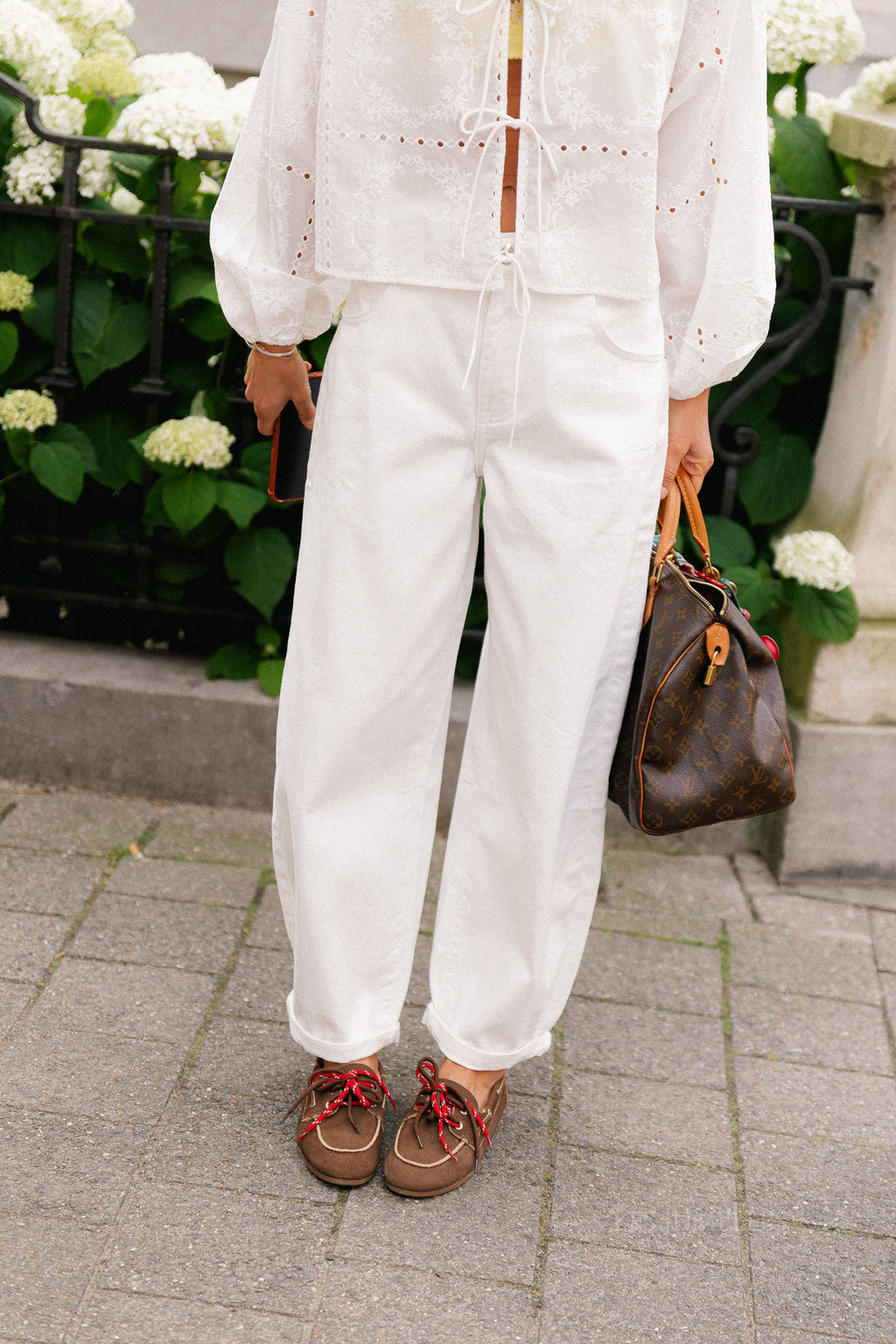 Maurelle balloon fit jeans off white
