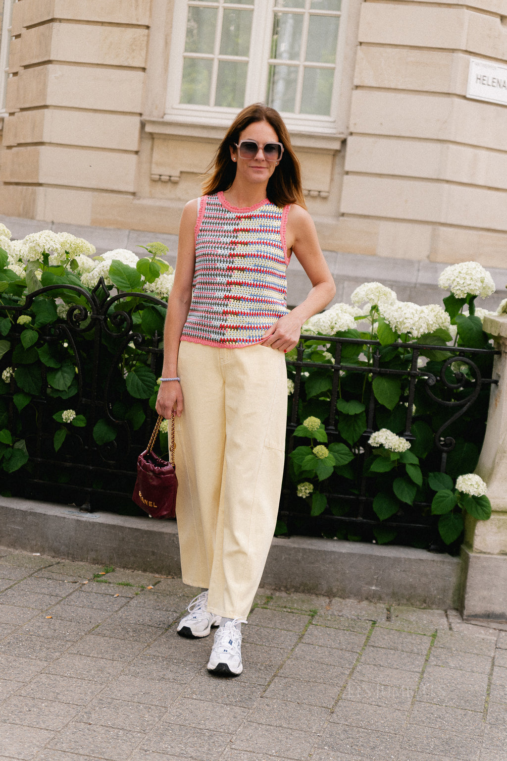 OBJMiss SL knit top begonia pink/multi