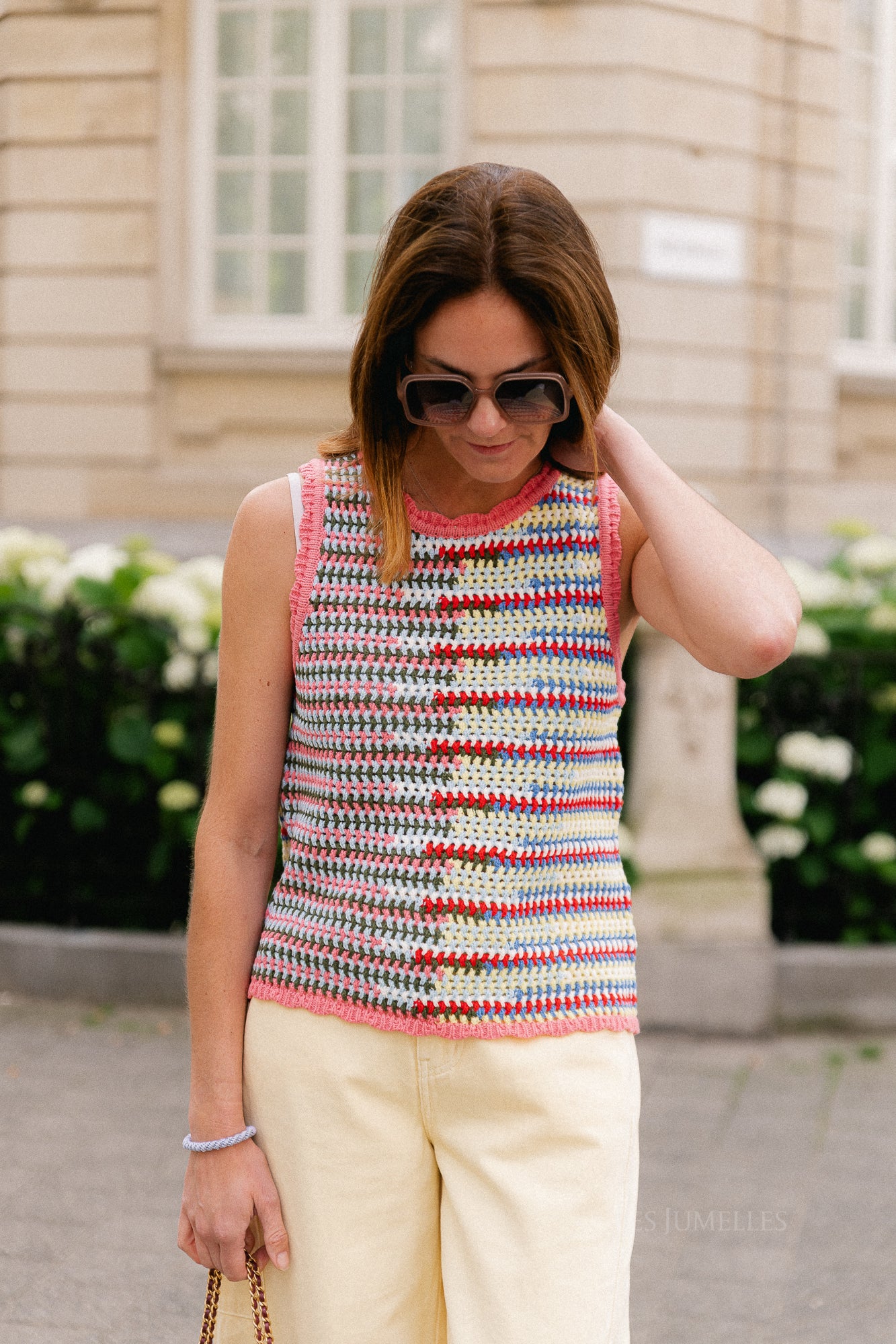 OBJMiss SL knit top begonia pink/multi