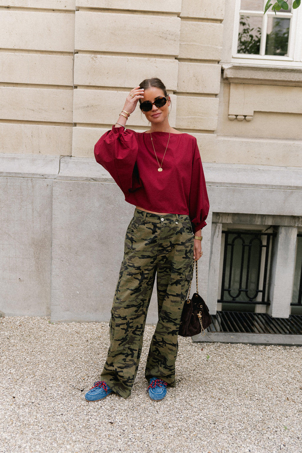 Elaine camouflage cargo pants