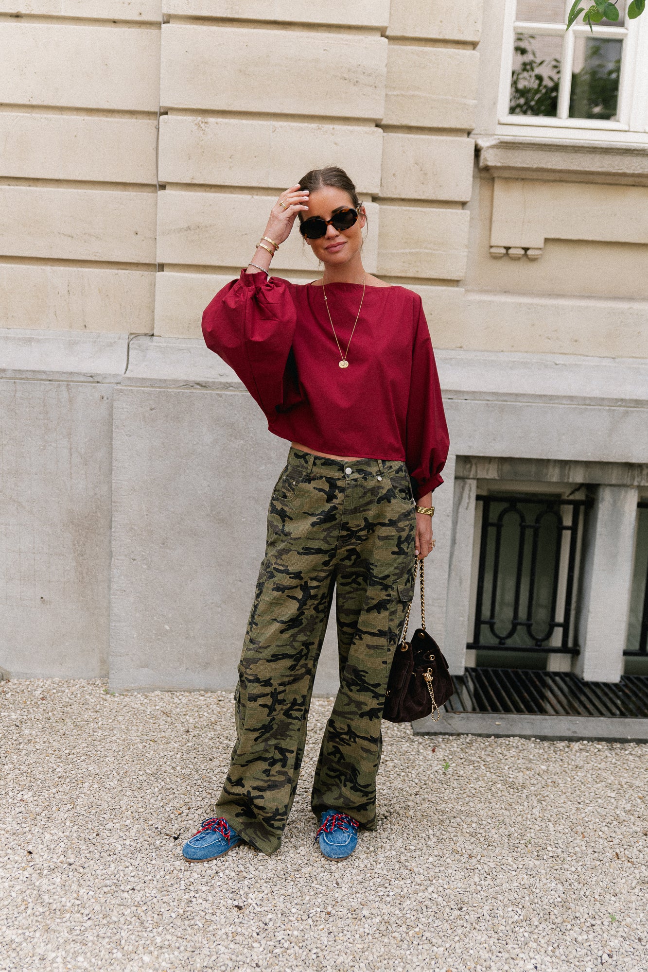 Capucine blouse carriage red