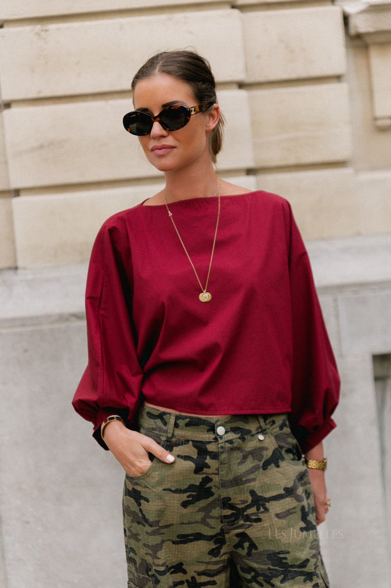 Capucine blouse carriage red