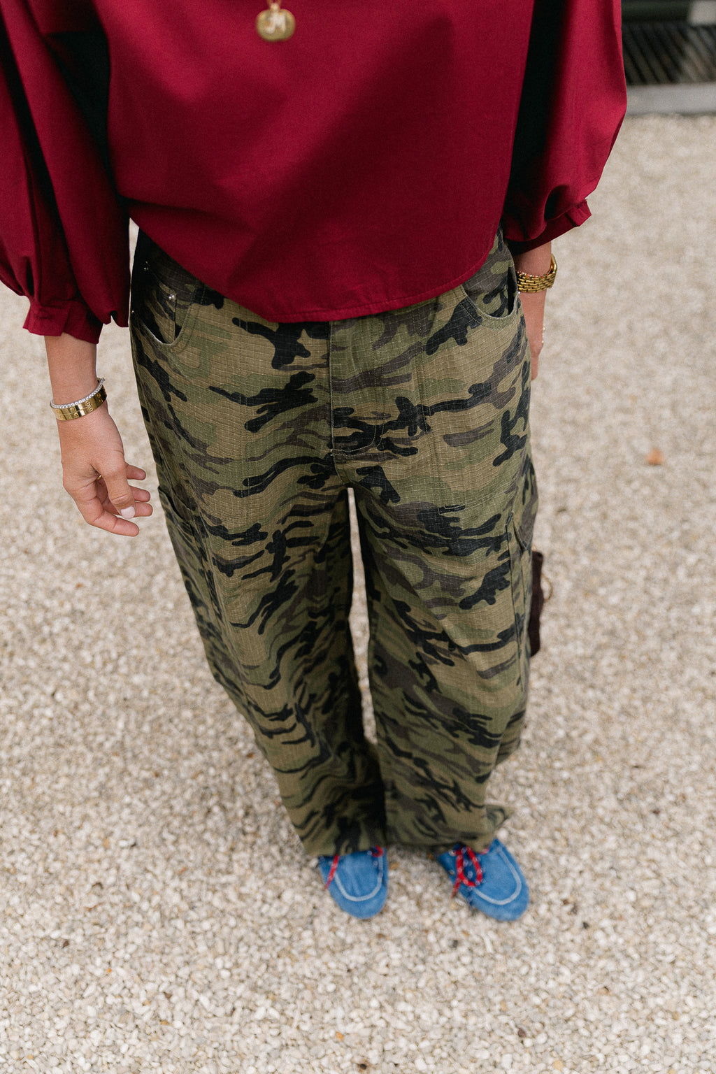 Elaine camouflage cargo pants