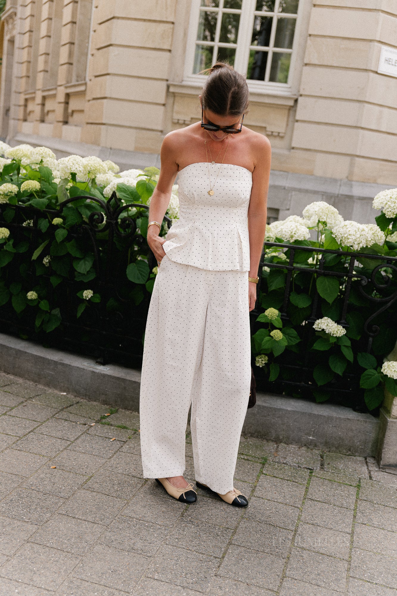 YASDotly HW barrel pant star white/black