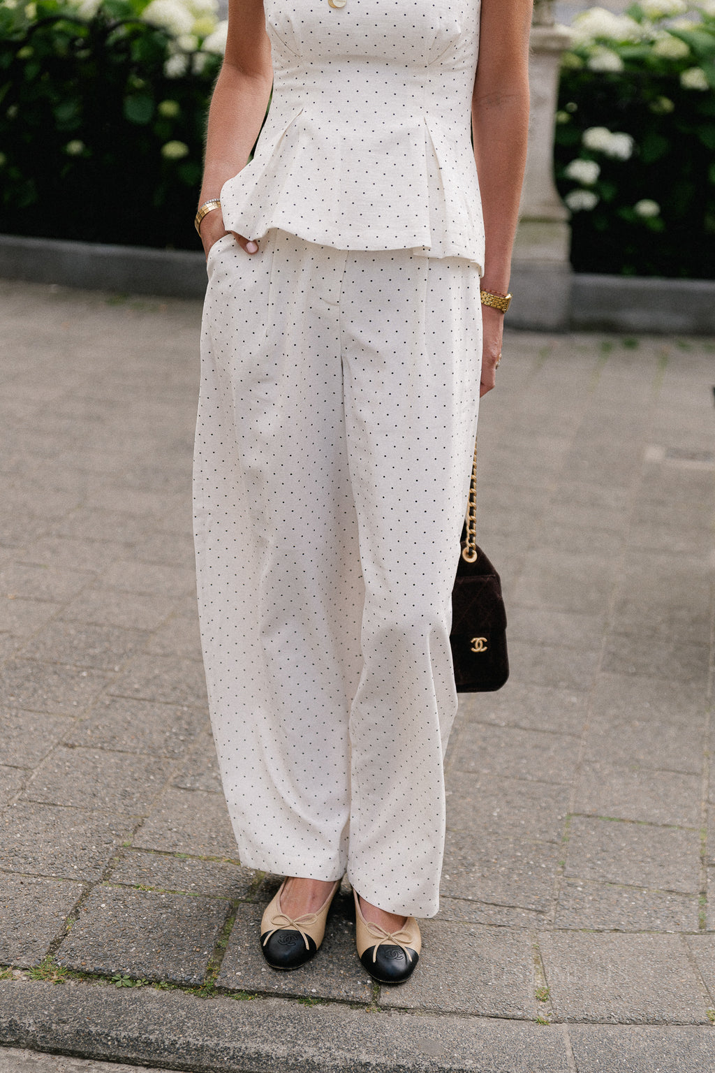 YASDotly HW barrel pant star white/black