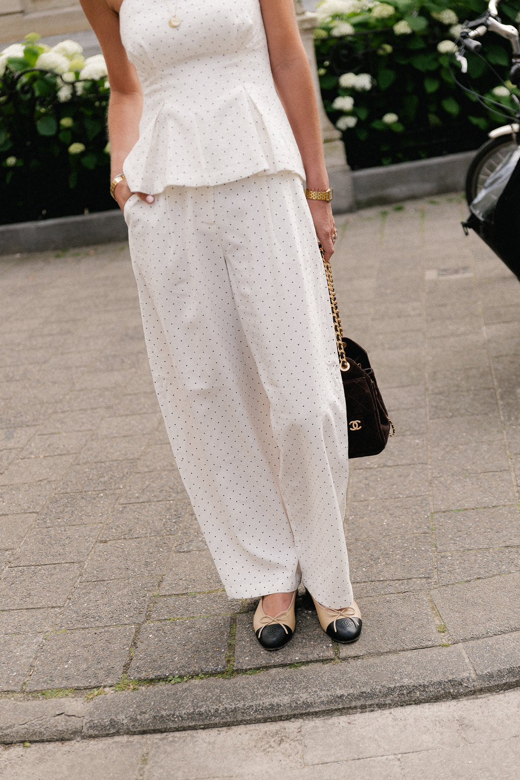 YASDotly HW barrel pant star white/black