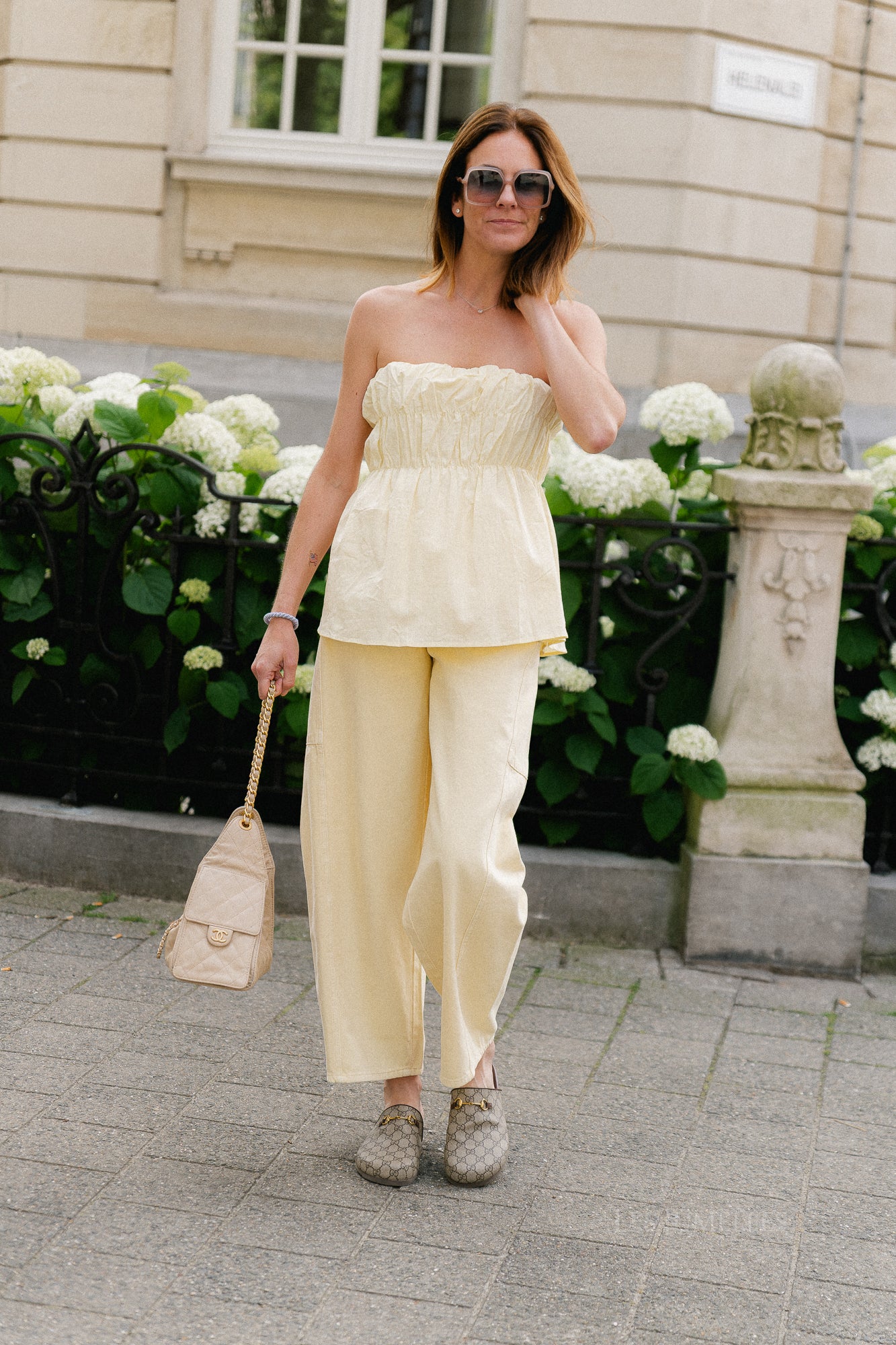Yulia bandeau top butter yellow