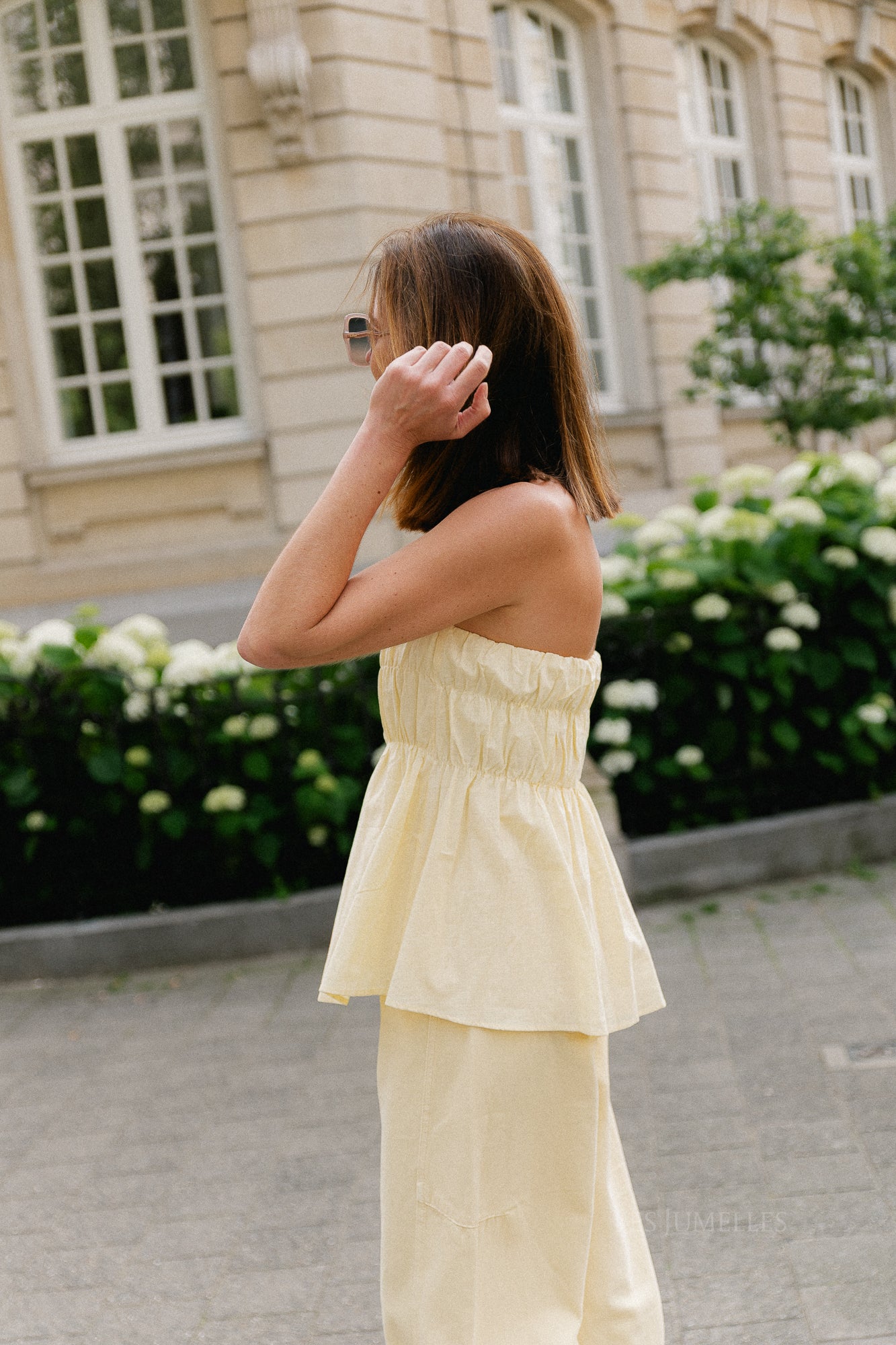 Yulia bandeau top butter yellow