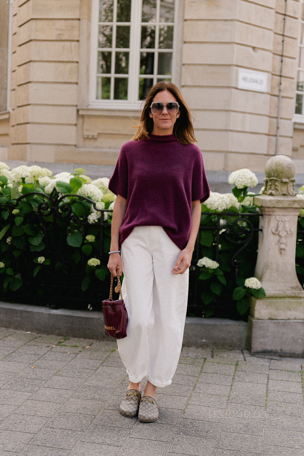 Adèle SS jumper burgundy