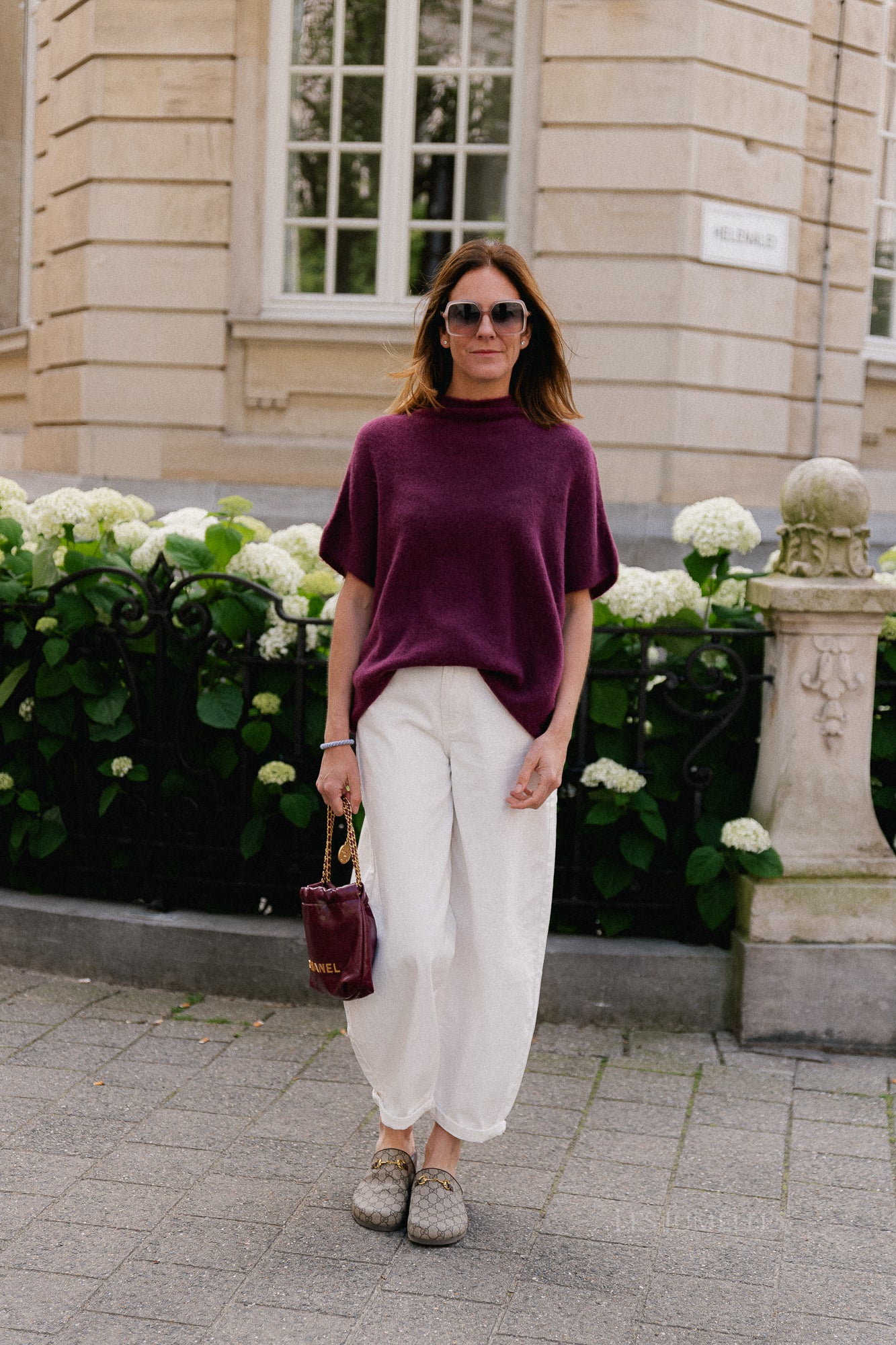 Adèle SS jumper burgundy