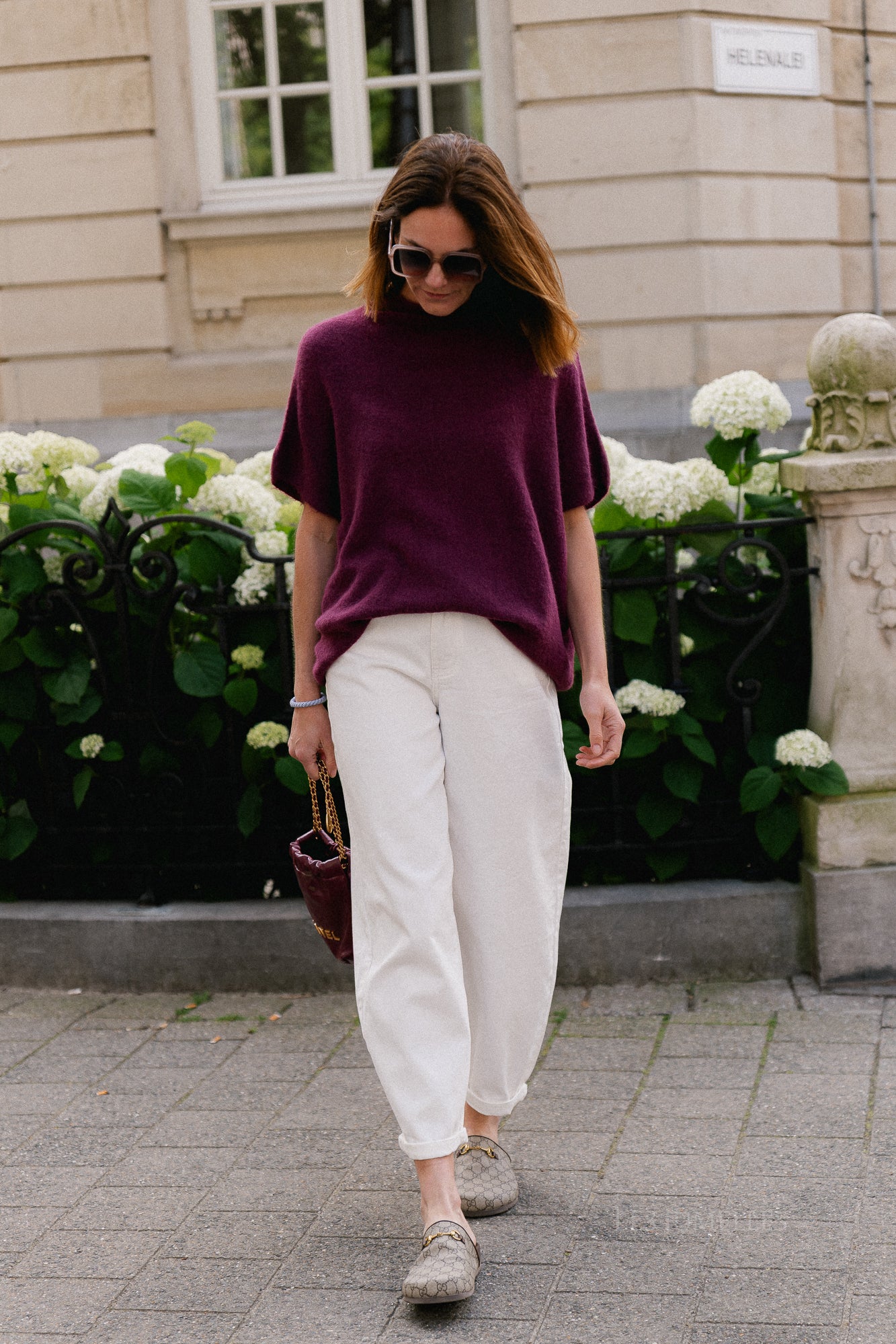 Adèle SS jumper burgundy