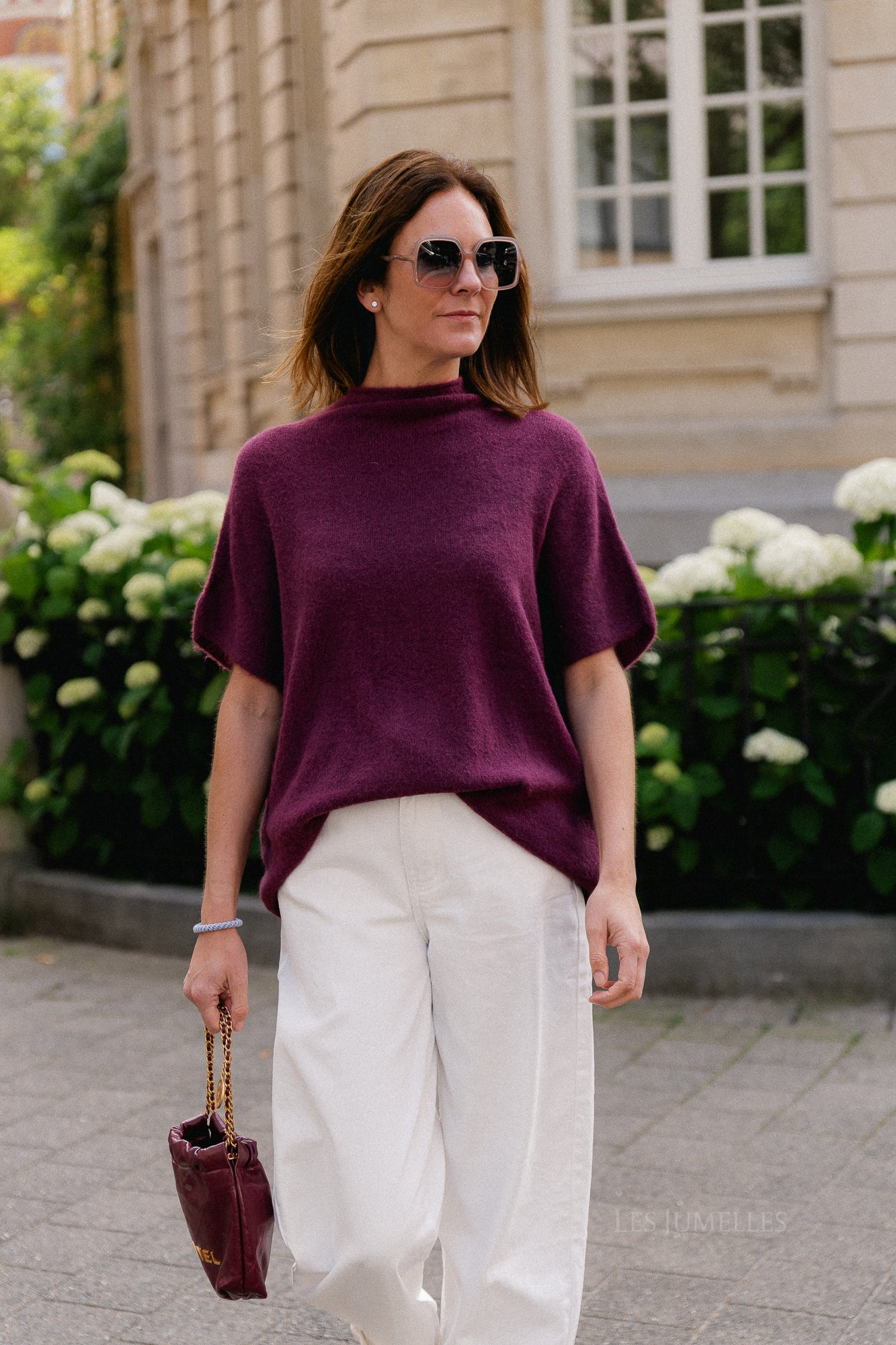 Adèle SS jumper burgundy