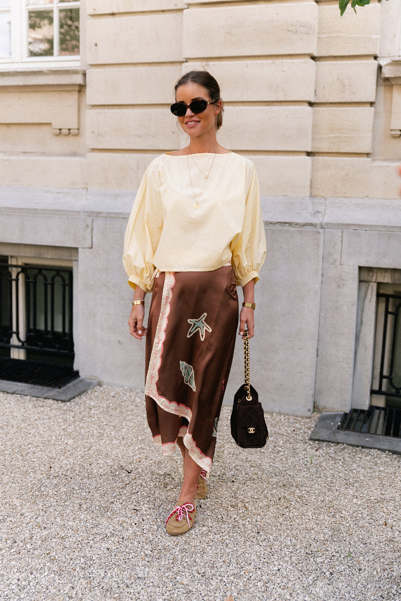 Sun - sea - love pareo skirt brown
