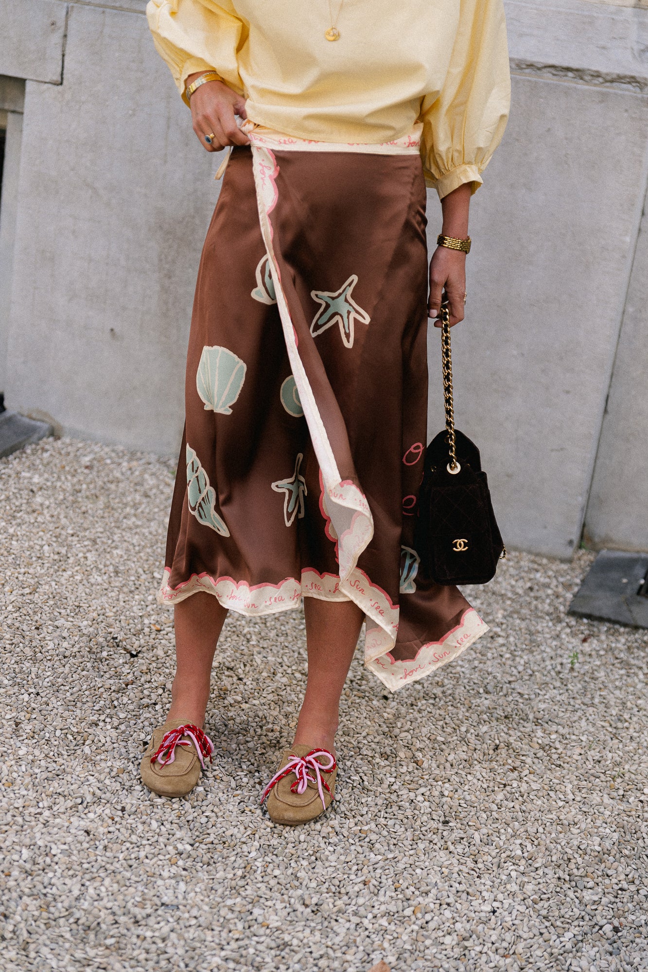 Sun - sea - love pareo skirt brown