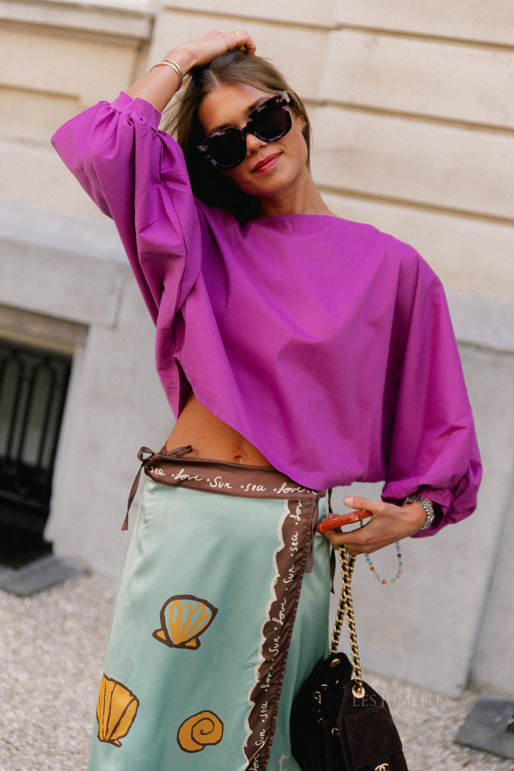 Capucine blouse deep orchid