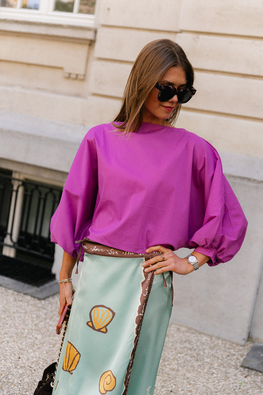 Capucine blouse deep orchid