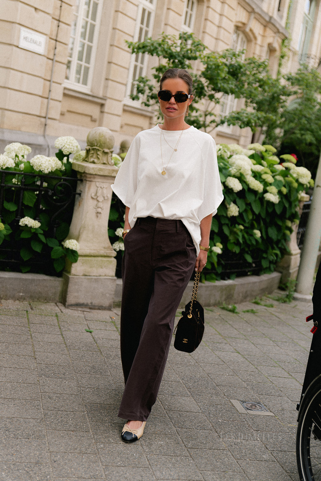 OBJMolina MW wide pant seal brown