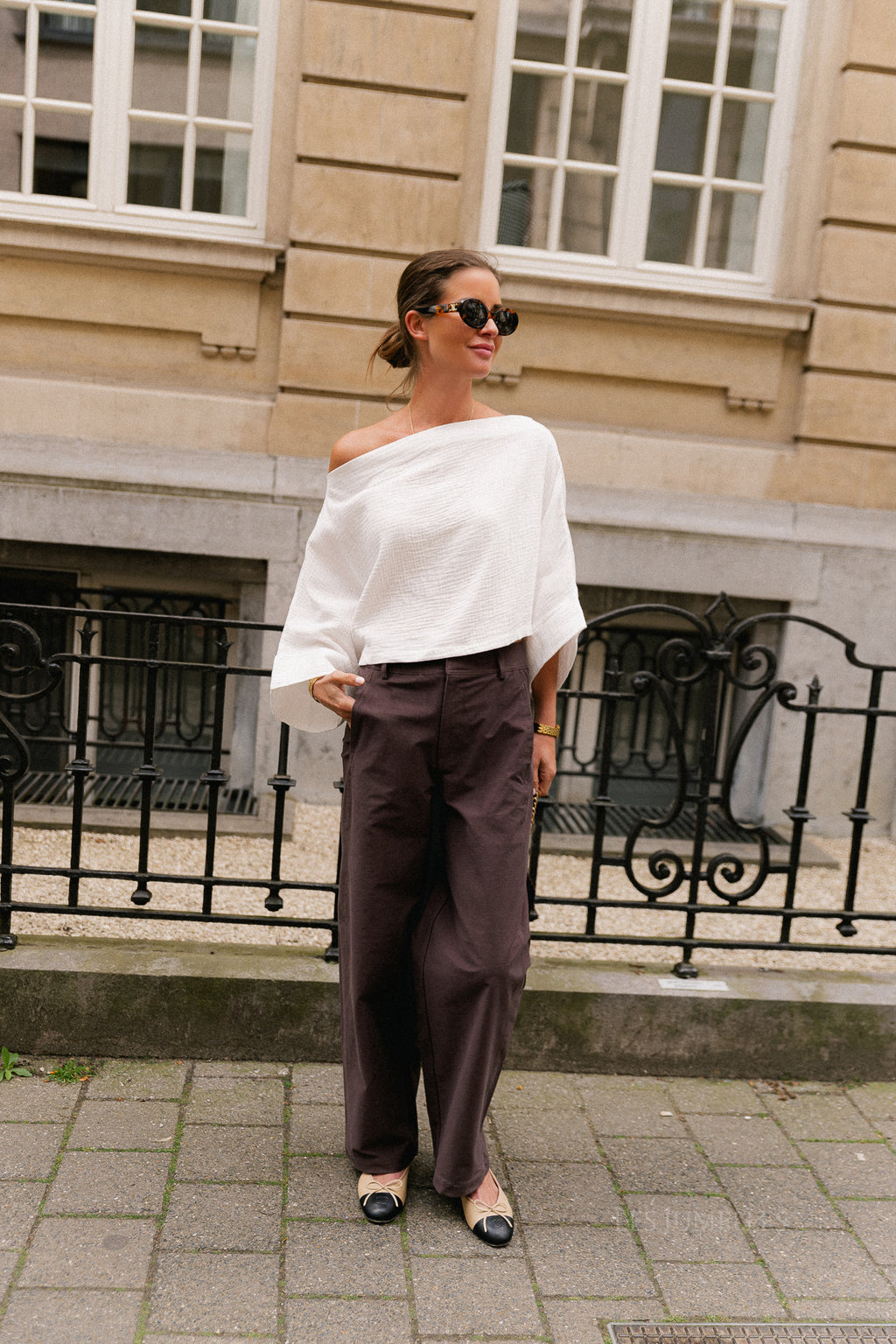 Maelys off shoulder blouse off-white