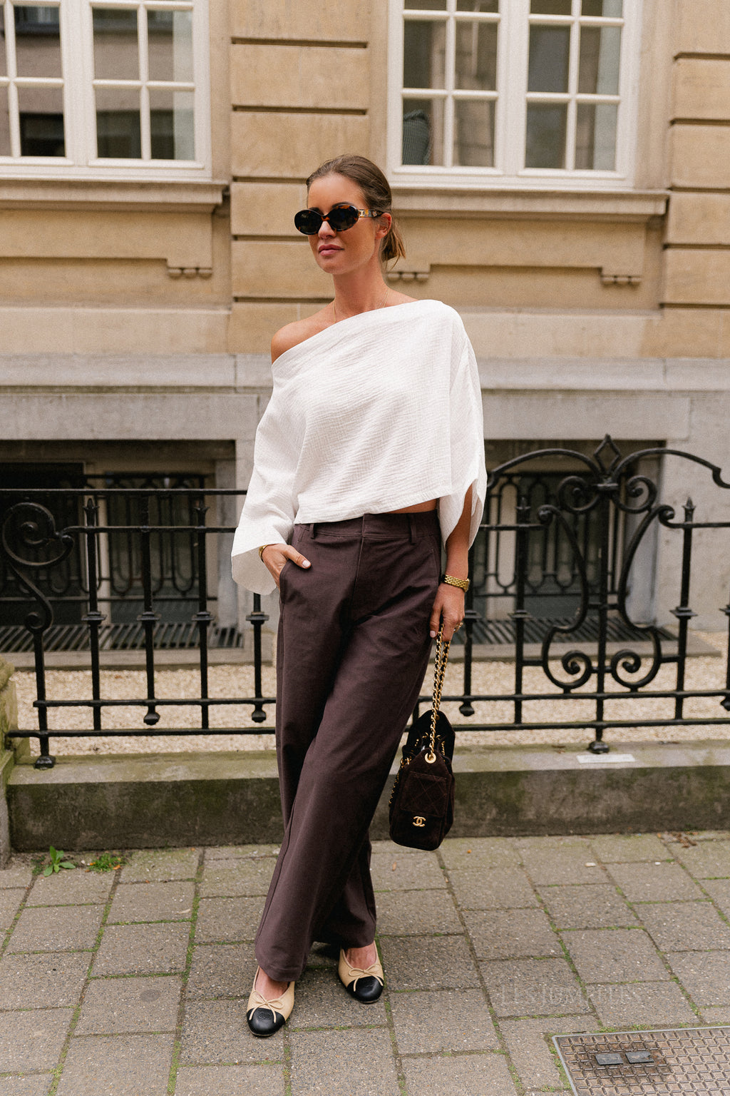 Maelys off shoulder blouse off-white