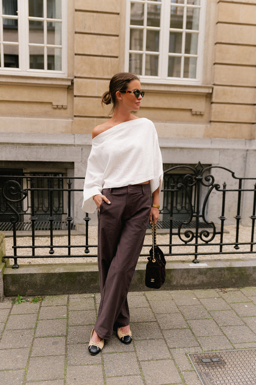 Maelys off shoulder blouse off-white