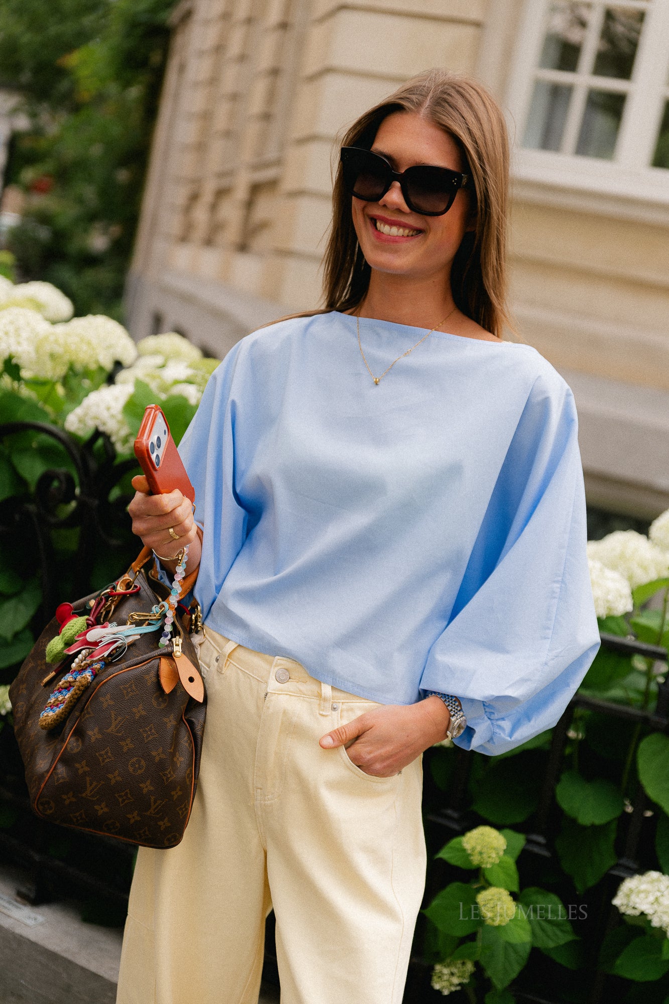 Capucine blouse sky blue