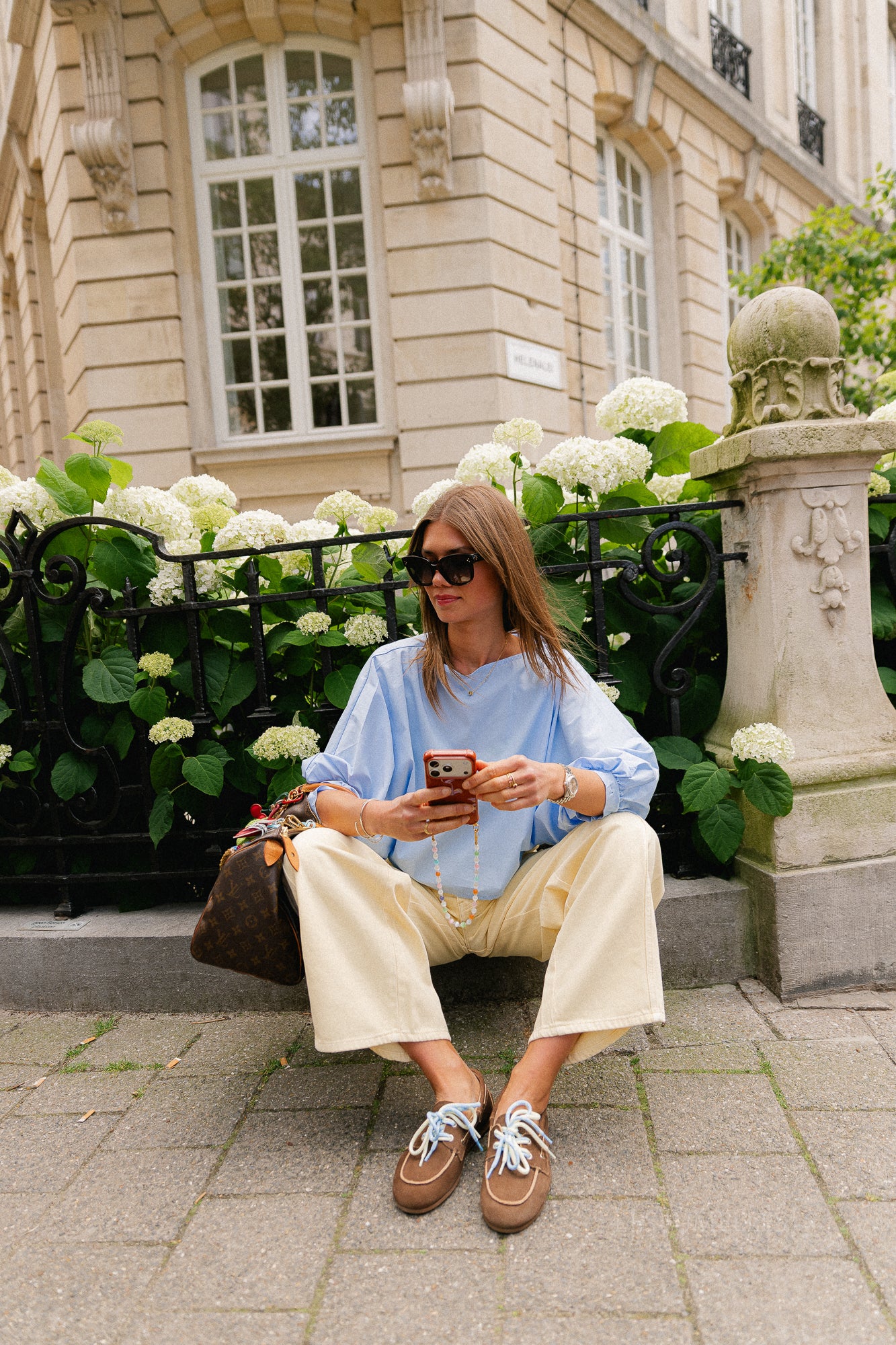 Capucine blouse sky blue