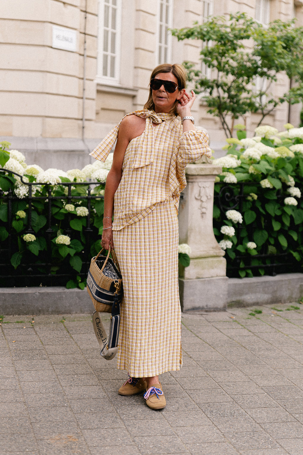 Esmay checkered skirt yellow