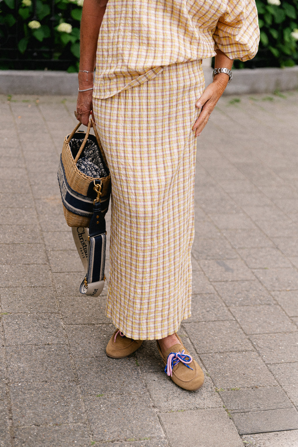Esmay checkered skirt yellow