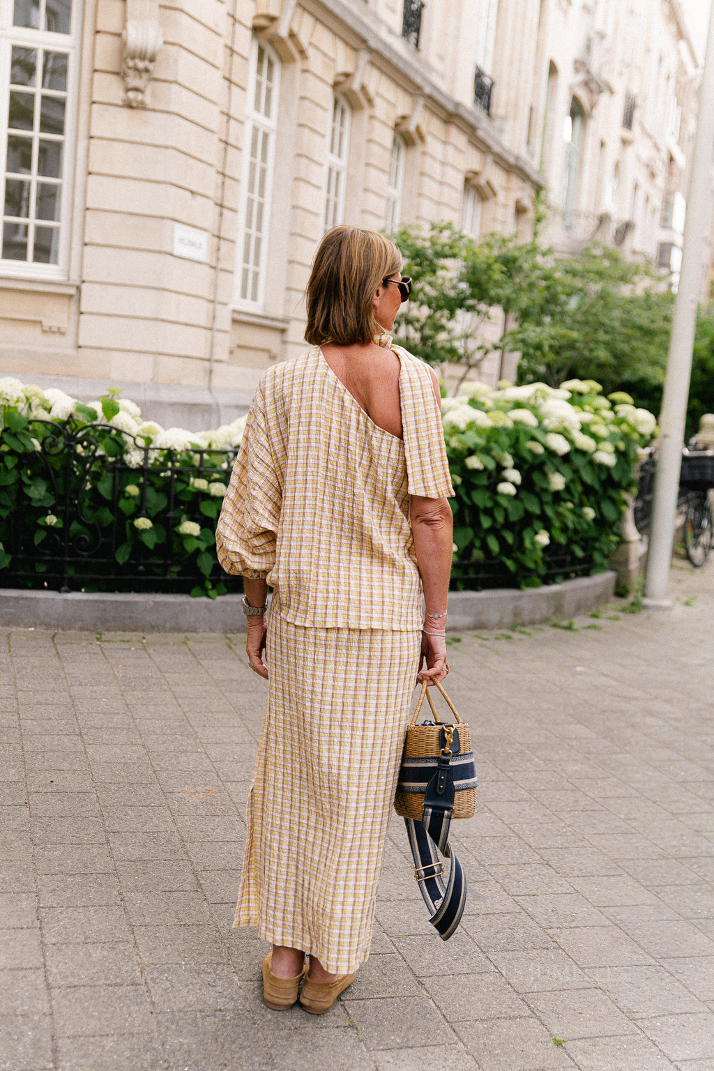 Esmay checkered skirt yellow