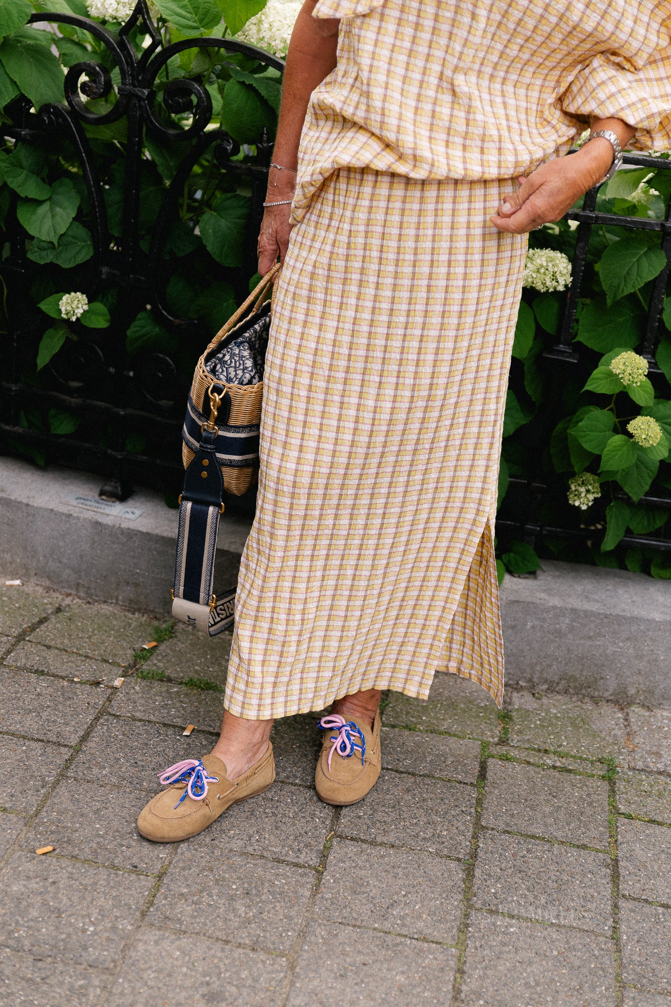Esmay checkered skirt yellow
