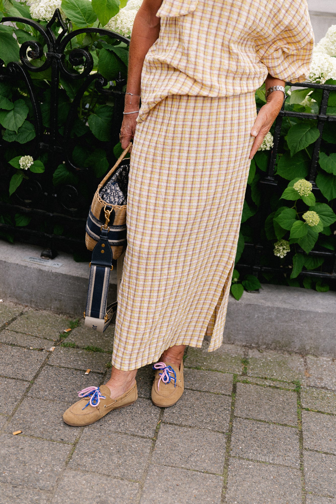 Esmay checkered skirt yellow