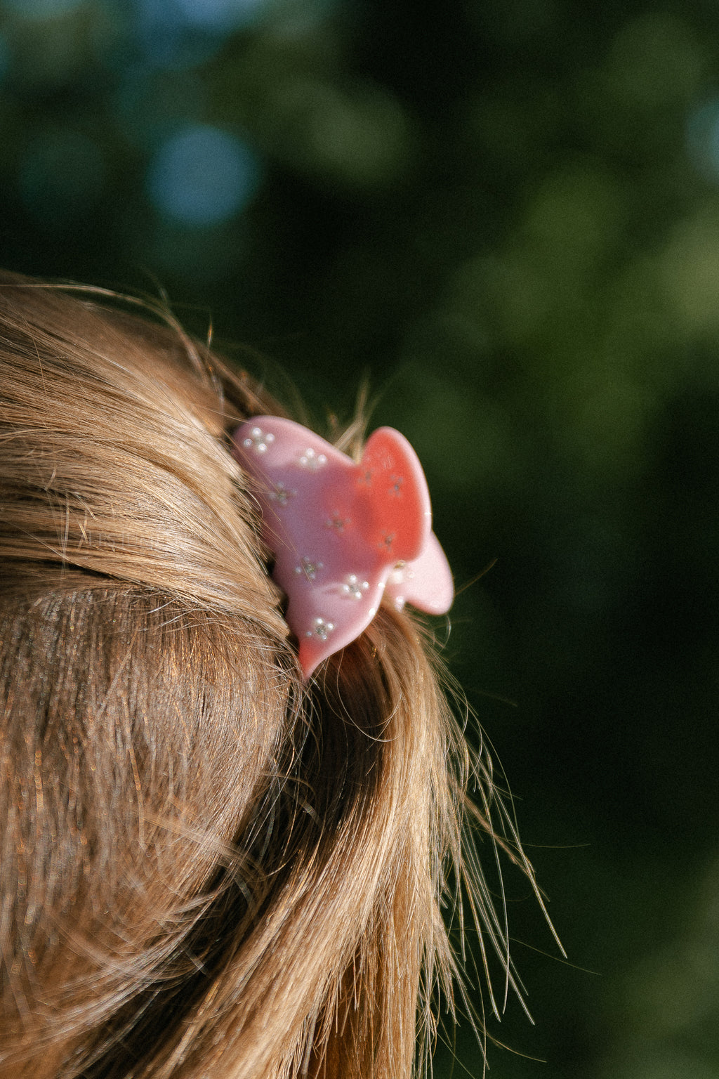 Mini glitter hairclaw pink