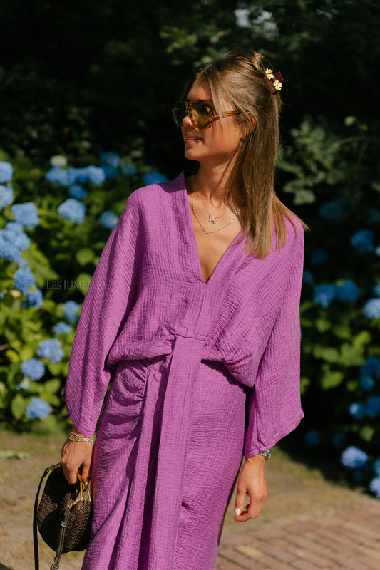 Les Jumelles Helen long dress magenta