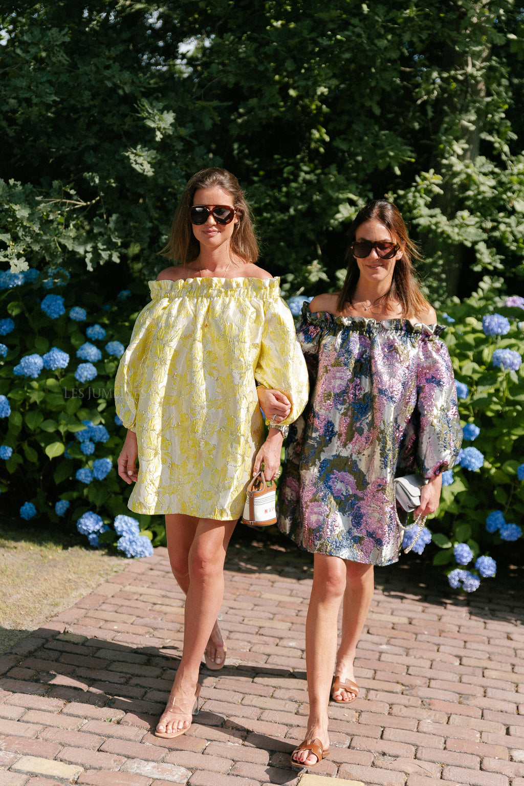 Blanche jacquard dress flowers yellow