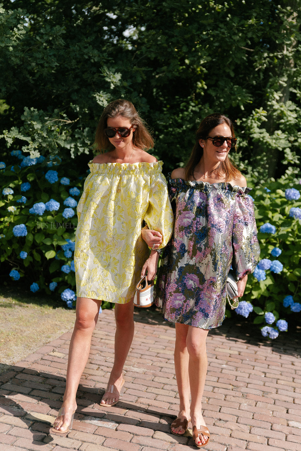 Blanche jacquard dress flowers yellow